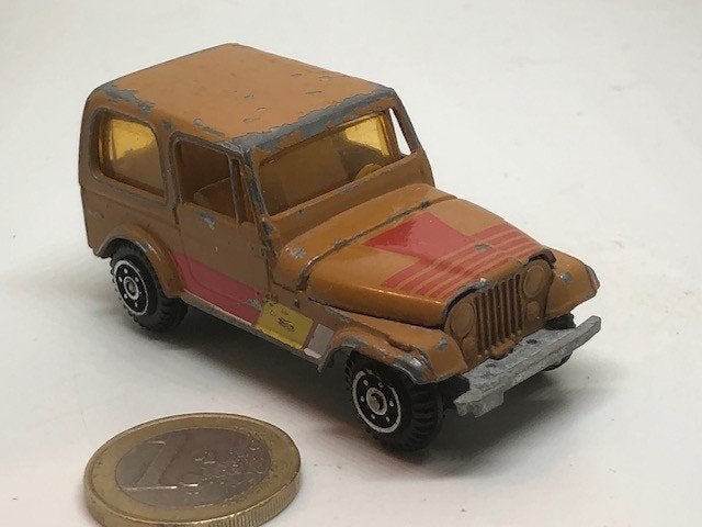 Jeep CJ-7 Bruin, Yatming, Ophalen of Verzenden, Gebruikt, Auto