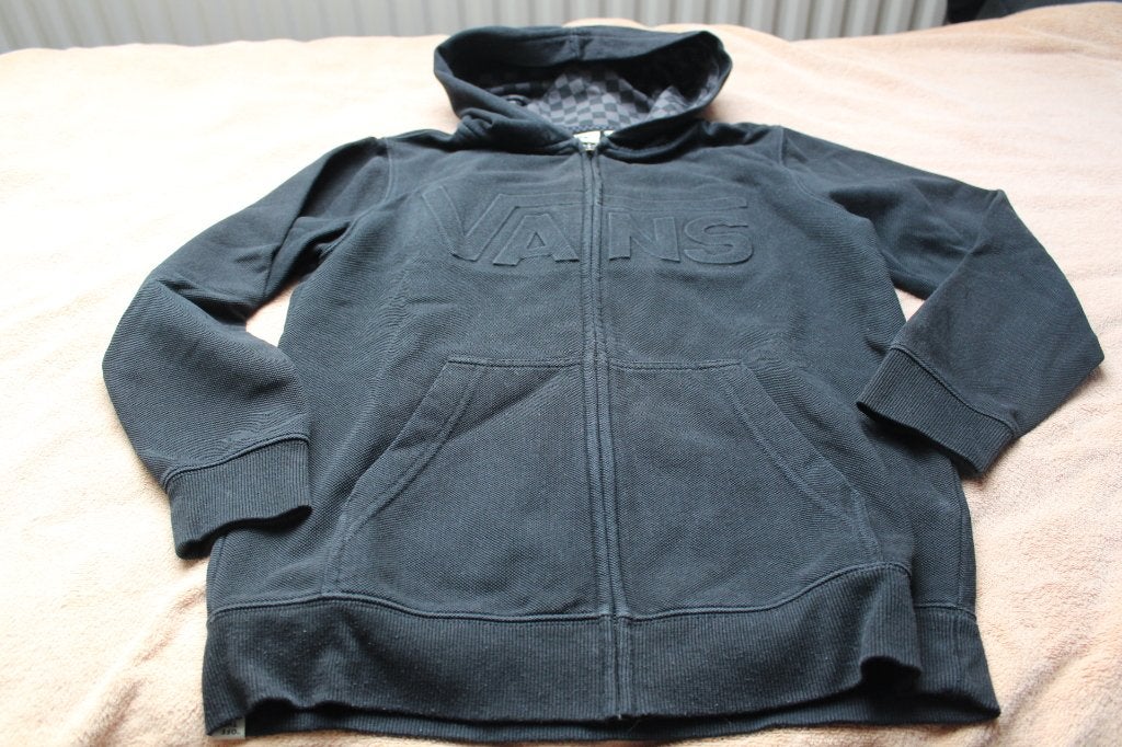 Vans hoodie met rits en geborduurd logo, Gebruikt, Jongen of Meisje, Trui of Vest, Vans