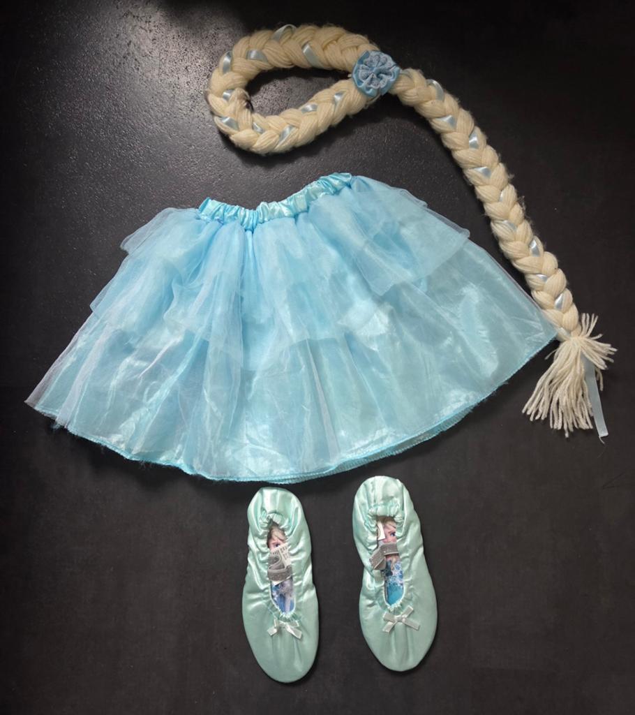 Frozen verkleedsetje, nieuwe rok, balletscholen H&M & vlecht, Ophalen of Verzenden, Nieuw, 104 of kleiner, Meisje