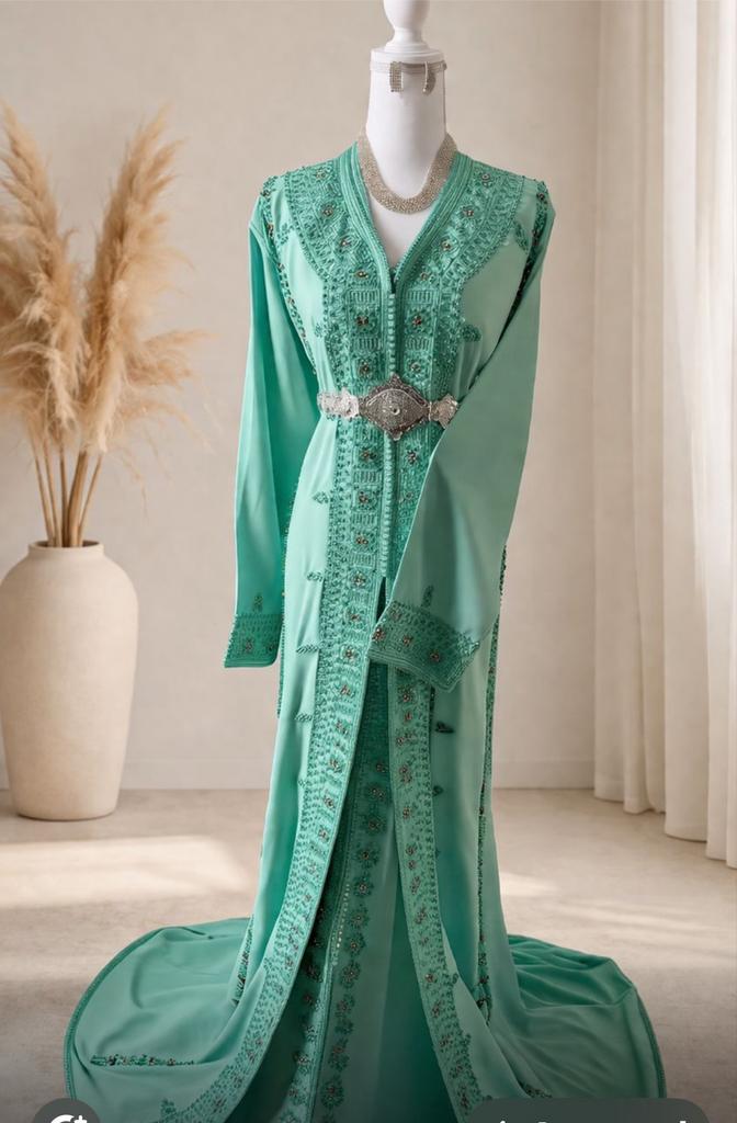 Kaftans te huur voor speciale gelegenheden, Overige typen, Gedragen, Groen, Ophalen
