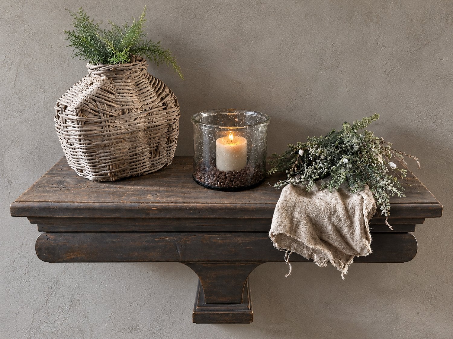 Driftwood Wandconsole, Ophalen, Hout, 50 cm, 100 cm
