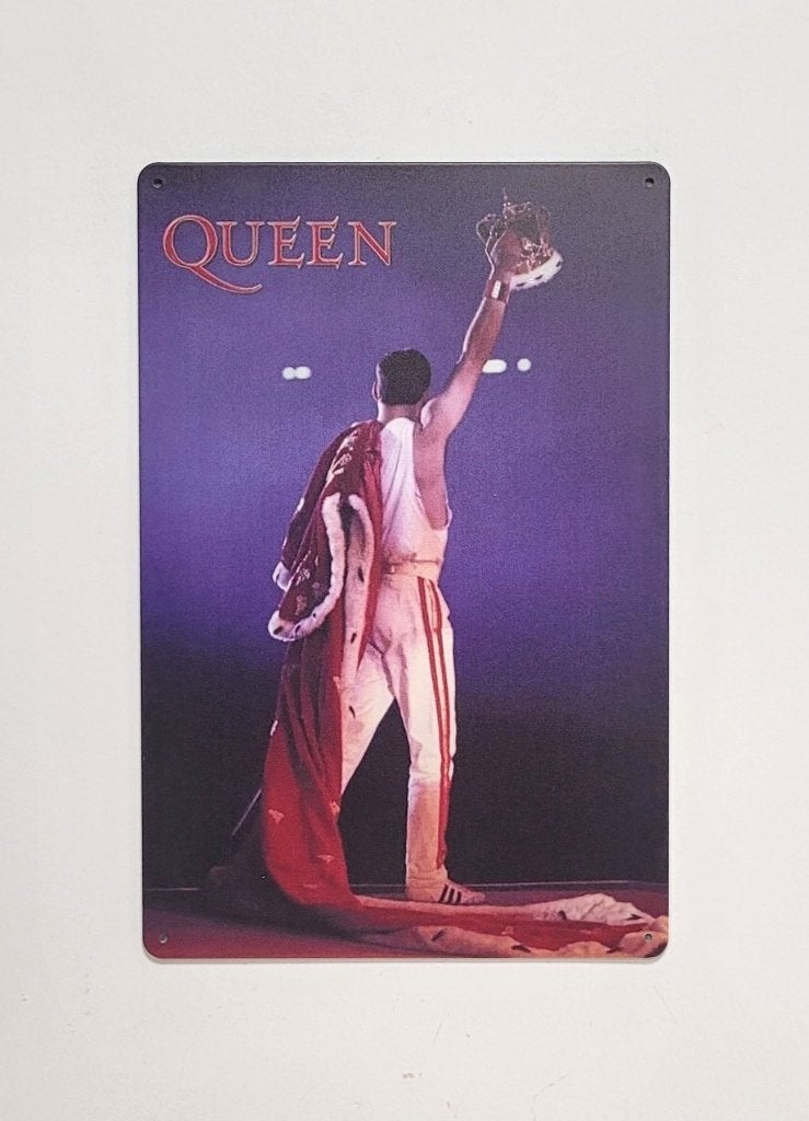 Freddie Mercury Queen kroon reclamebord van metaal wandbord, Info@deconoord.nl, Deco Noord, Nieuw, Ophalen of Verzenden