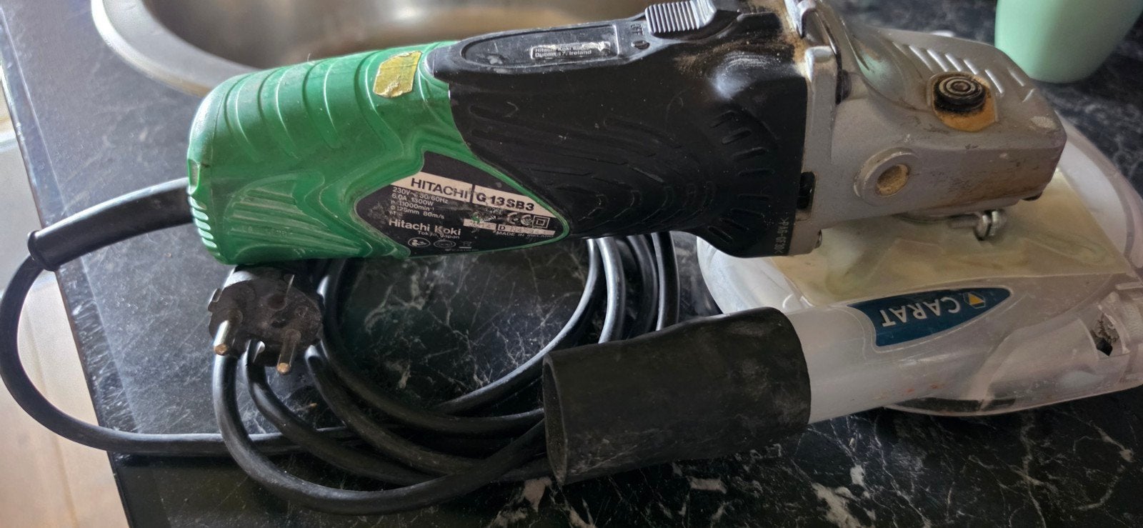 Hitachi G13SB3 , Carat stofkap en saneringsfrees, Ophalen, Gebruikt, 600 tot 1200 watt, Overige typen