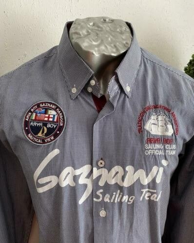 Arya Boy overhemd maat L [vm], Kleding | Heren, Ophalen of Verzenden, Zo goed als nieuw, Blauw, Halswijdte 41/42 (L)