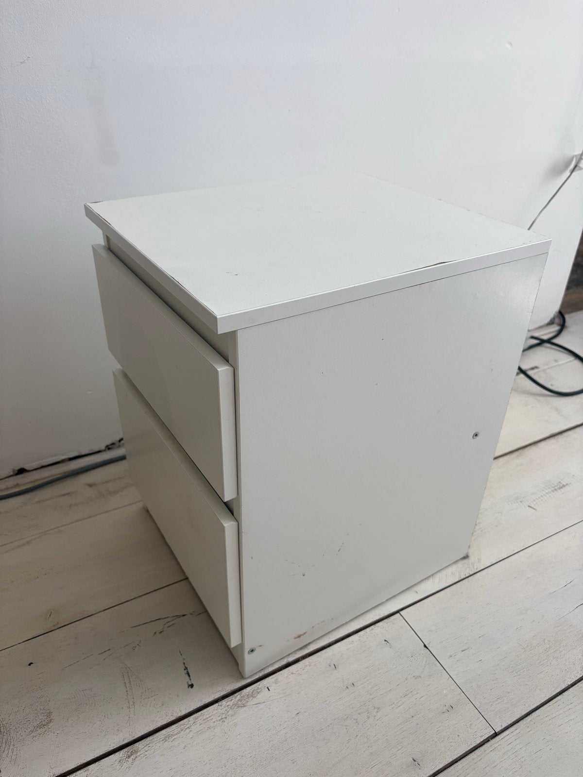 IKEA Malm nachtkastje met 2 lades, Ophalen, Gebruikt, Minder dan 45 cm, 55 tot 70 cm