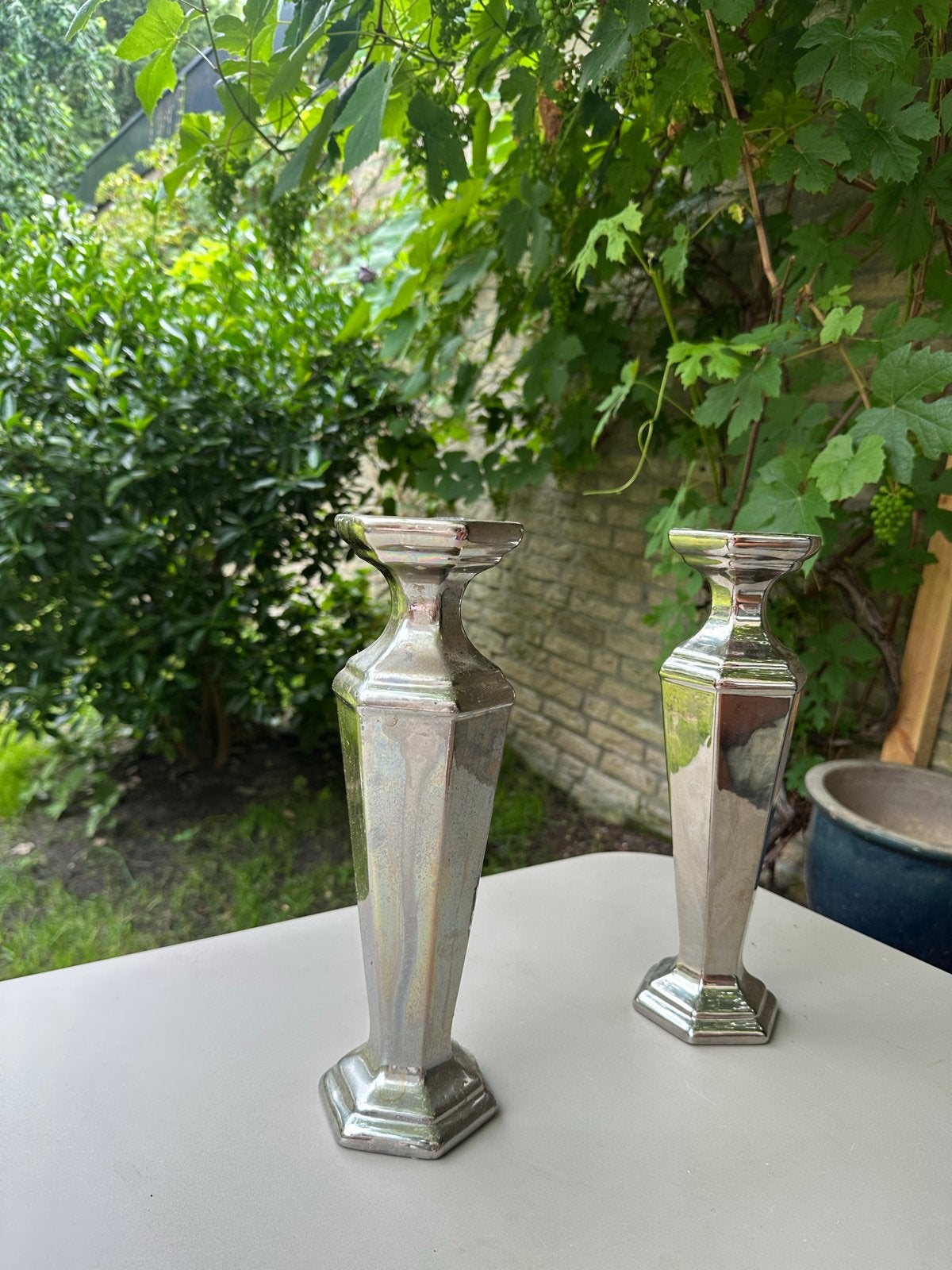 Set van 2 Vintage Kaarshouders, Ophalen, Overige materialen