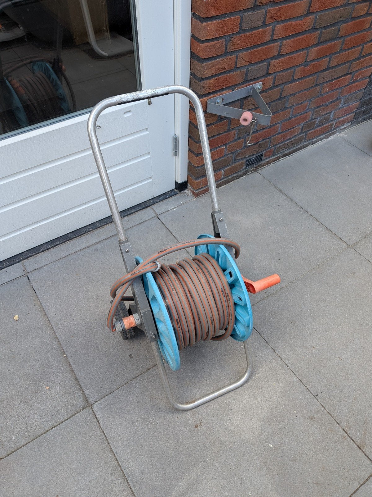 Gardena tuinslanghaspel met slang, Ophalen, Gebruikt, Tuinslanghaspel