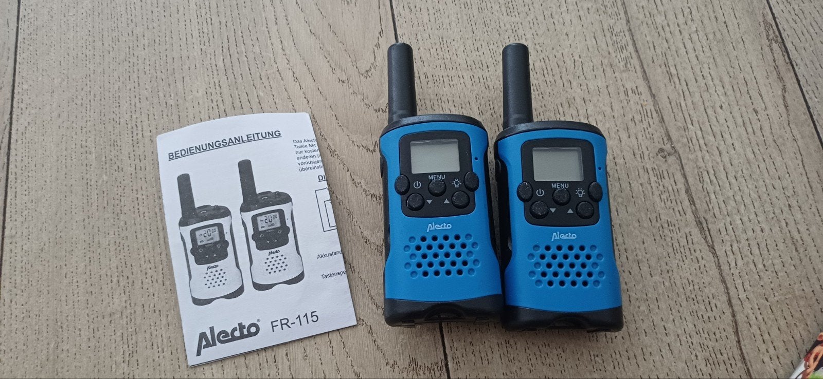 Alecto FR-115 Walkie Talkie Set - Blauw, Ophalen of Verzenden, Zo goed als nieuw, Portofoon of Walkie-talkie