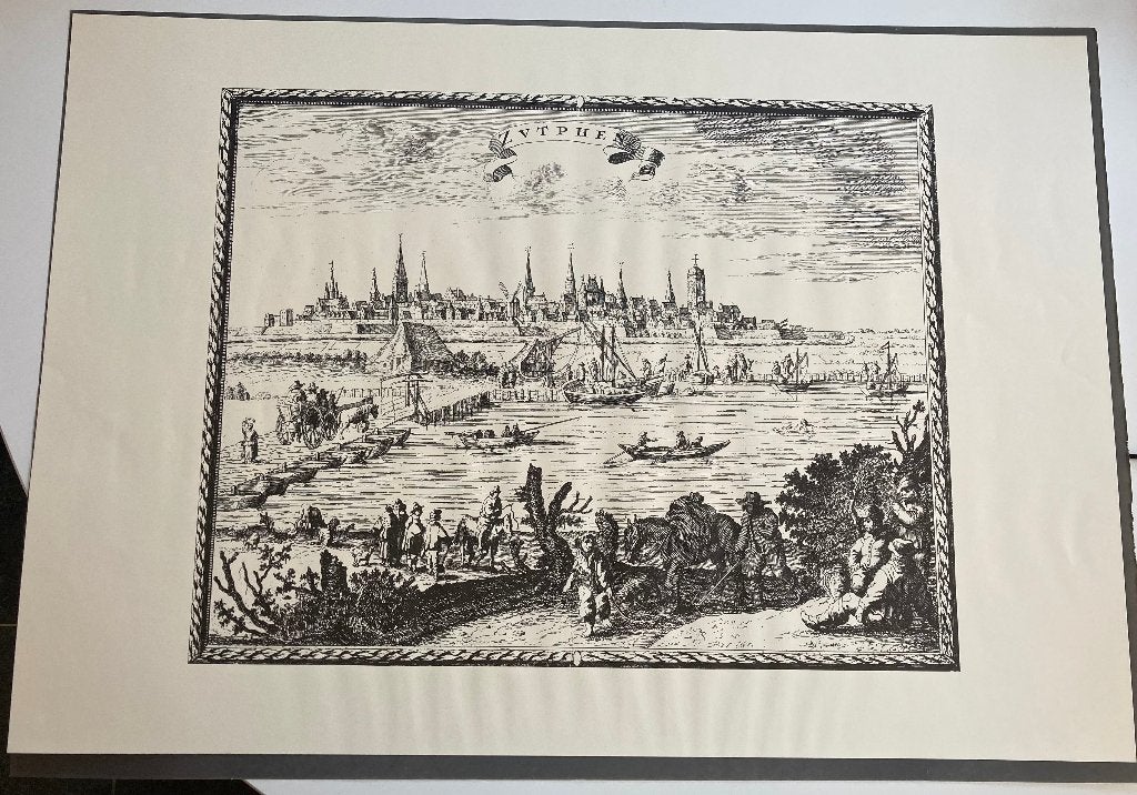 Zwart-wit poster van Zutphen gratis op te halen, Ophalen, Rechthoekig Liggend, Zo goed als nieuw, A1 t/m A3