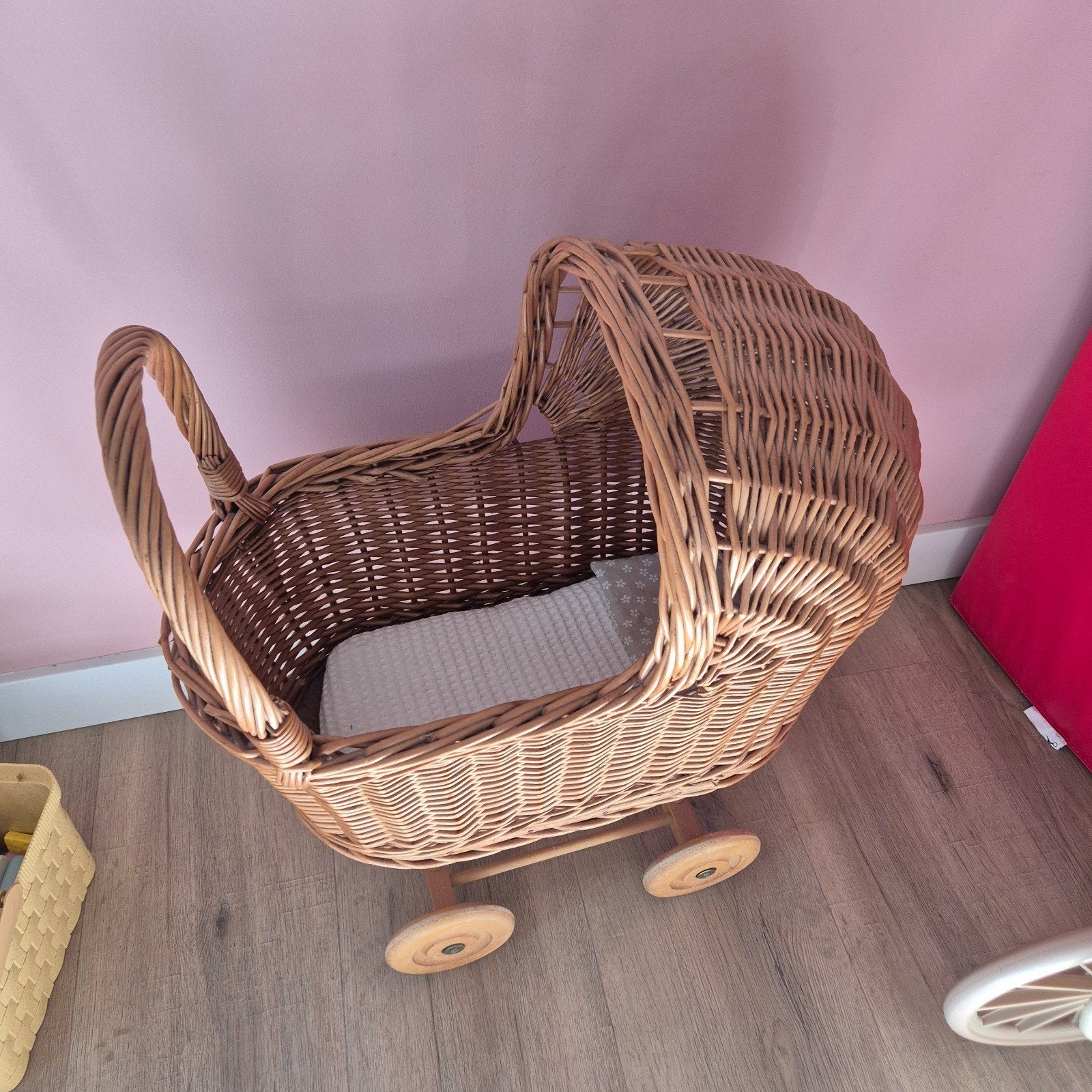 Rieten kinderwagen, Ophalen of Verzenden, Gebruikt, Babypop