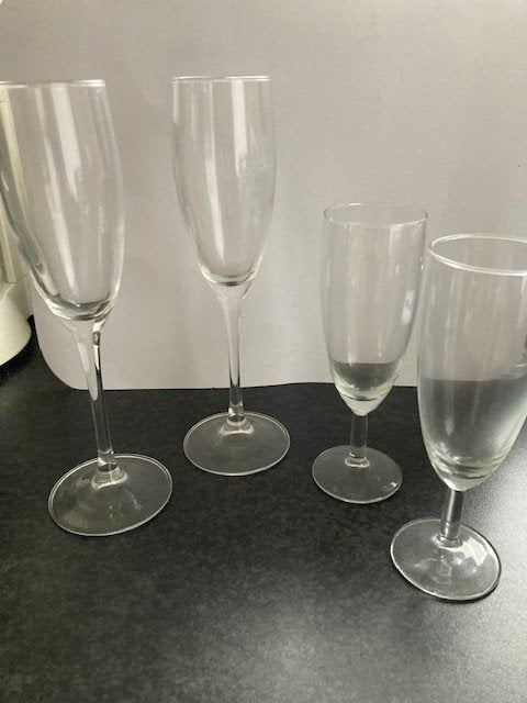 Champagne glazen of flutes 4 stuks, Verzamelen, Ophalen, Nieuw, Overige typen