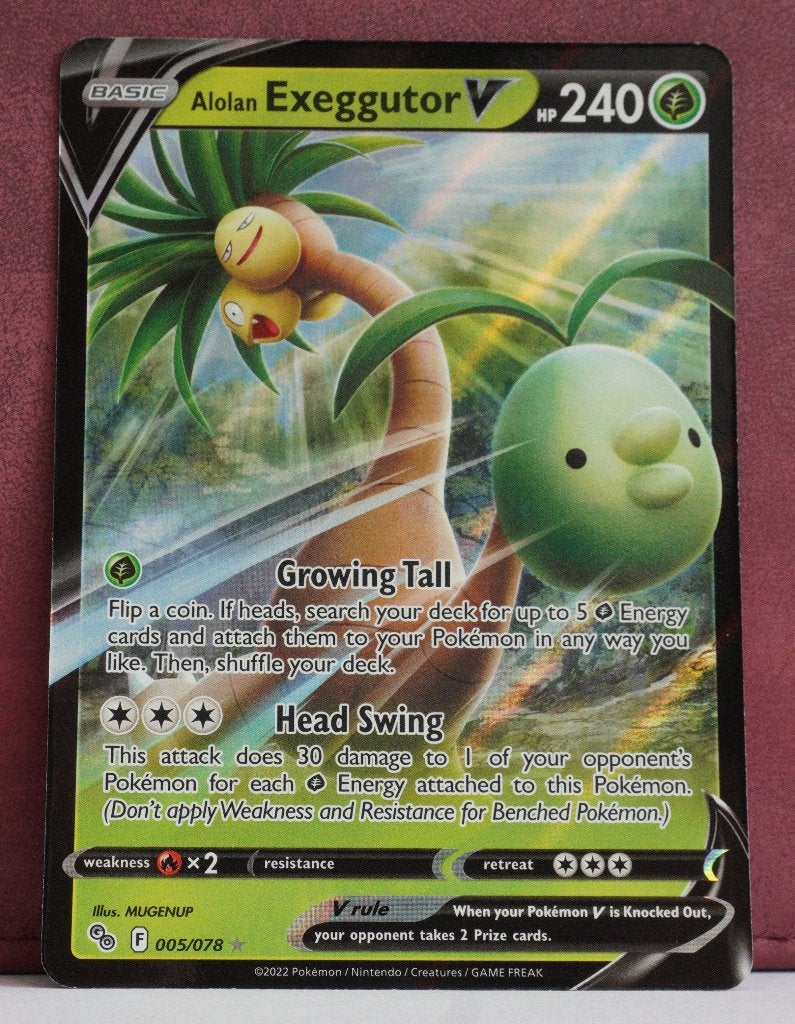 Alolan Exeggutor V 005-078 Pokémon Go Pokémon Kaart, Verzenden, Nieuw, Losse kaart