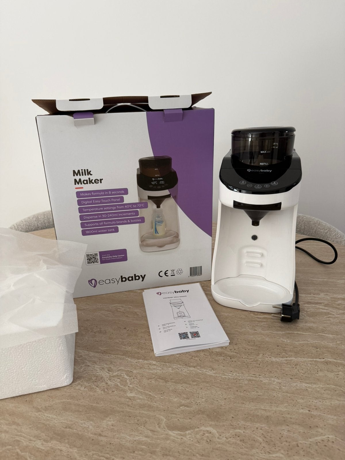 Easybaby Milk Maker in super goede staat!! Met doos, 4 liter of meer, Ophalen of Verzenden, Zo goed als nieuw, 3 snelheden of meer