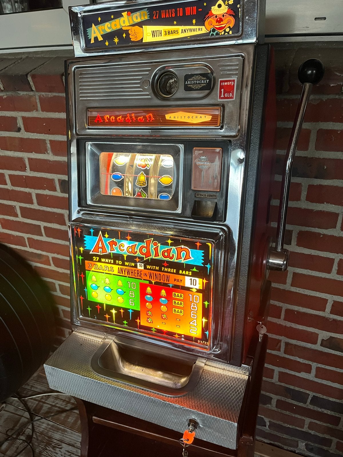 Arcadian Aristocrat gokkast - Vintage speelautomaat, Verzamelen, Ophalen of Verzenden, Gebruikt