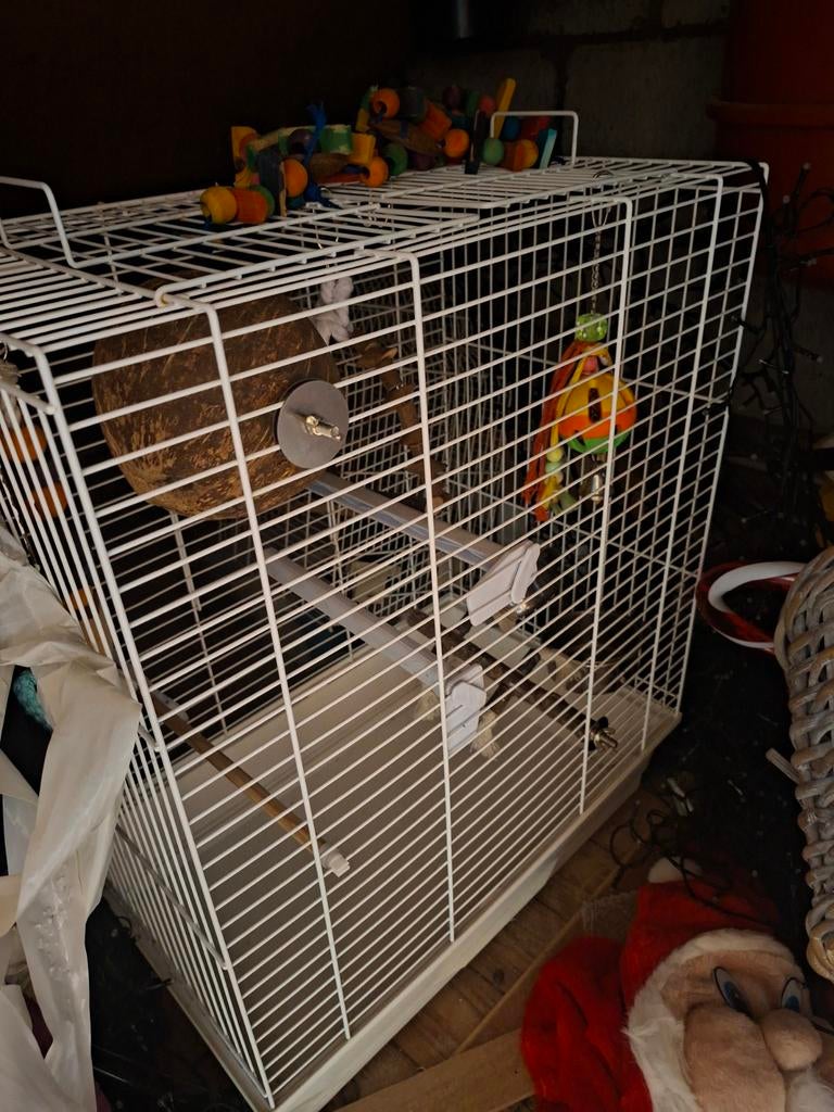 Nette vogelkooi, Dieren en Toebehoren, Vogels | Hokken en Kooien, Ophalen, Zo goed als nieuw, Metaal, Vogelkooi