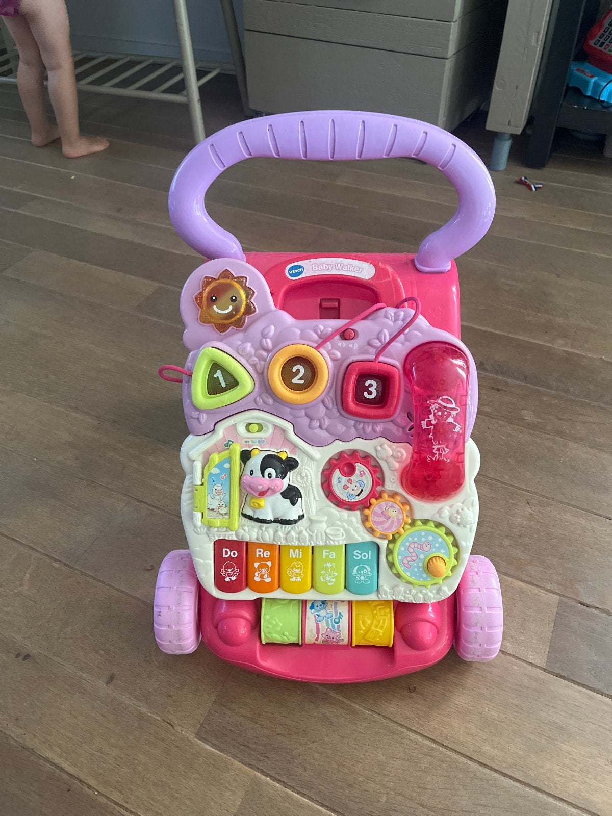 VTech Baby Walker - Roze loopwagen met geluid, Ophalen, Gebruikt, Overige typen, Met licht