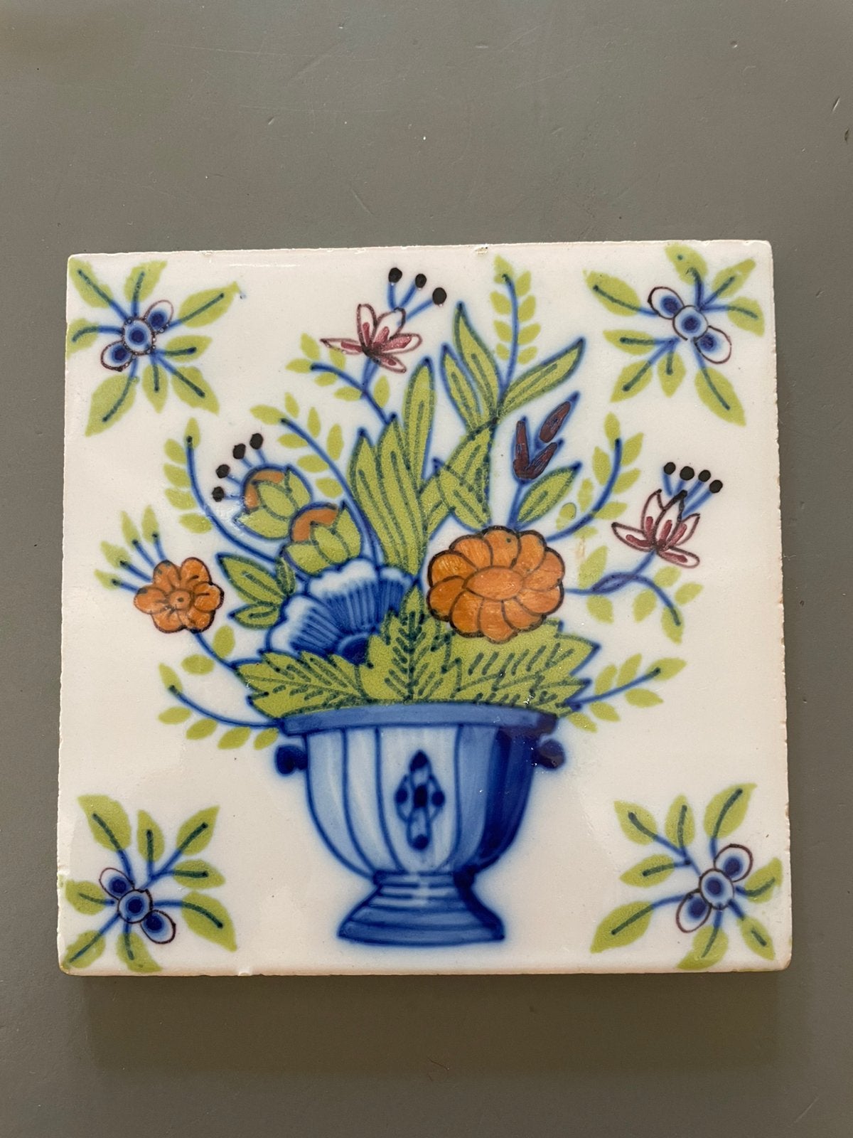 Fraaie vintage tegel, Ophalen of Verzenden