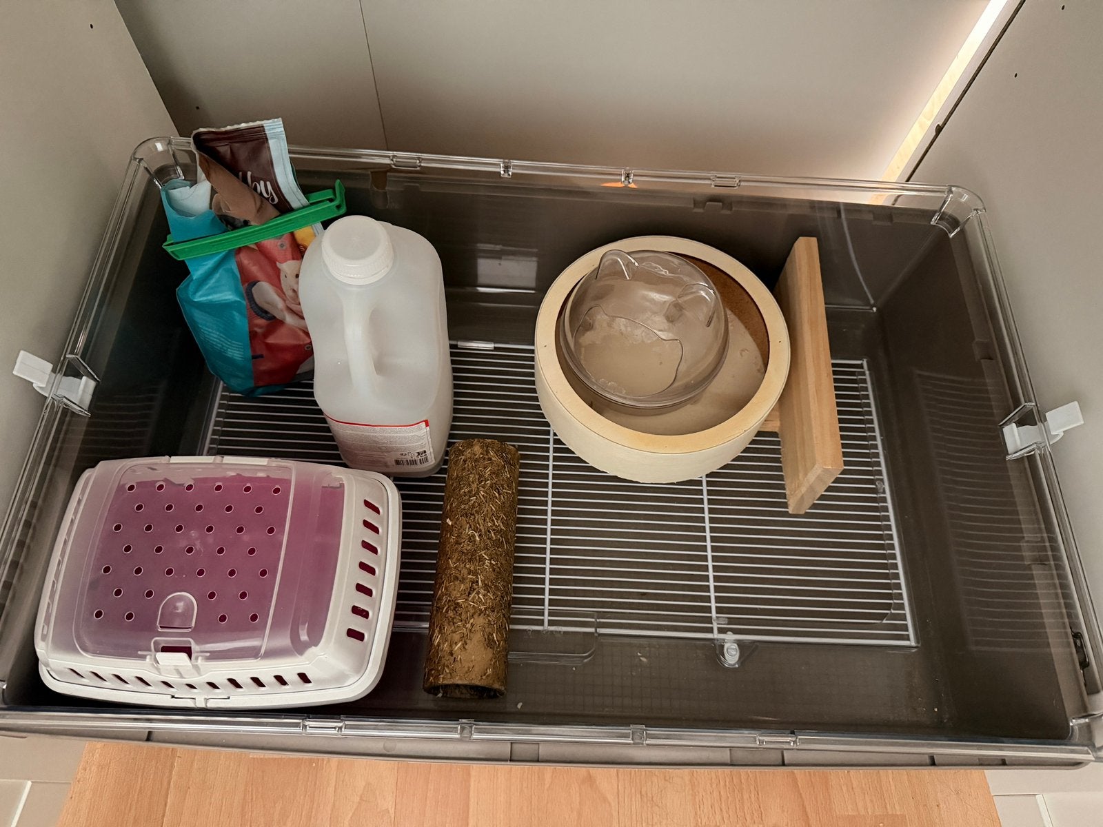 Nieuw hamster hok met spullen, Dieren en Toebehoren, Zo goed als nieuw, Ophalen, Minder dan 60 cm, Hok