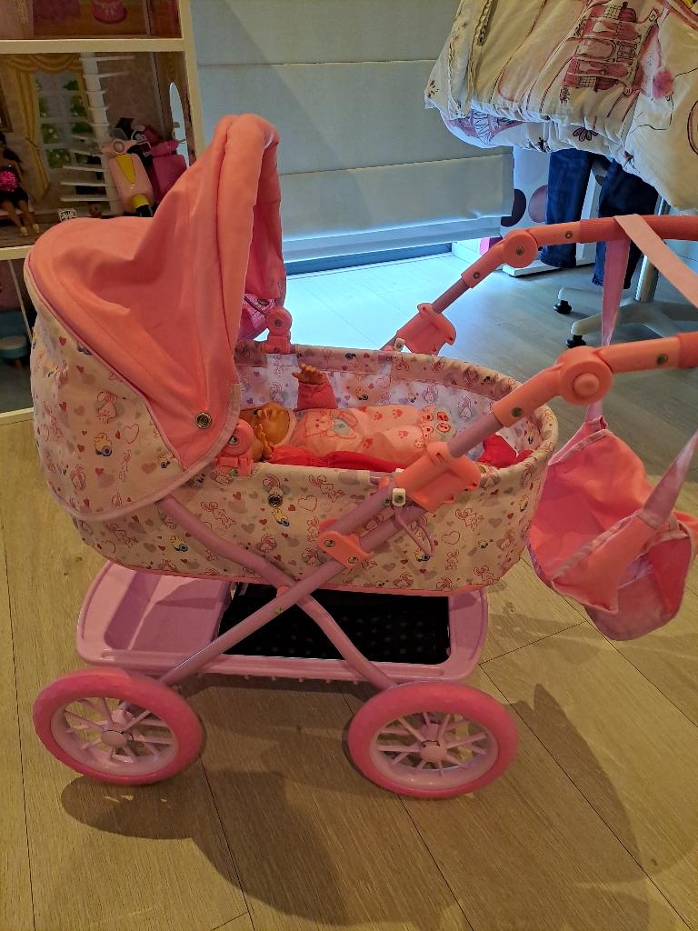 Poppenwagen baby born met 2 poppen, Kinderen en Baby's, Ophalen, Zo goed als nieuw, Babypop