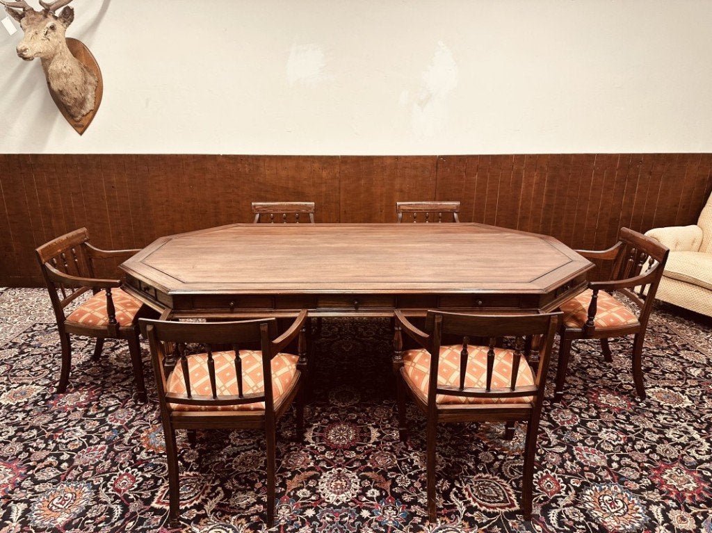 Klassiek Engelse Vergadertafel met Stoelen, Ophalen of Verzenden