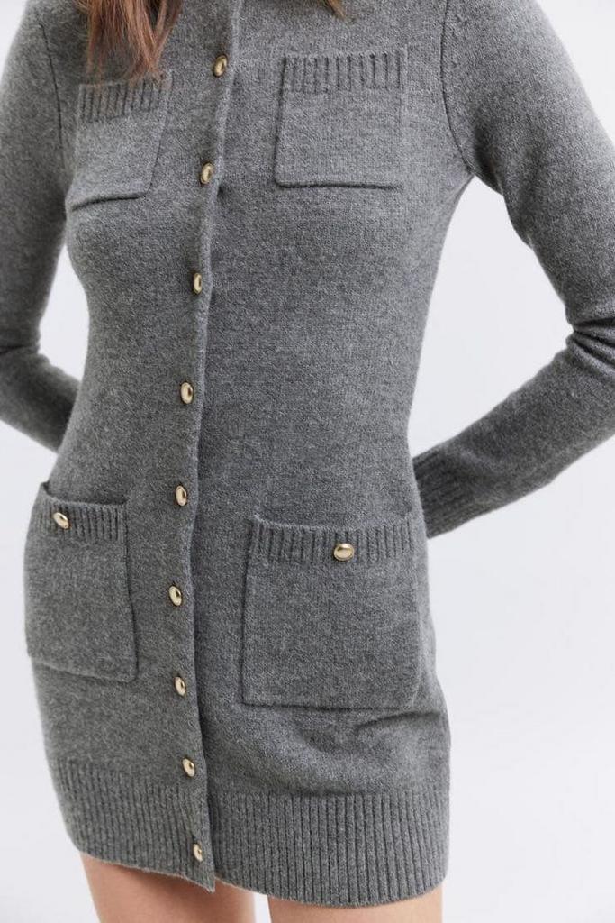 Zara S vest jurk dress wol knit gebreid gouden knopen, Zwart, Nieuw, Ophalen of Verzenden, Maat 36 (S)