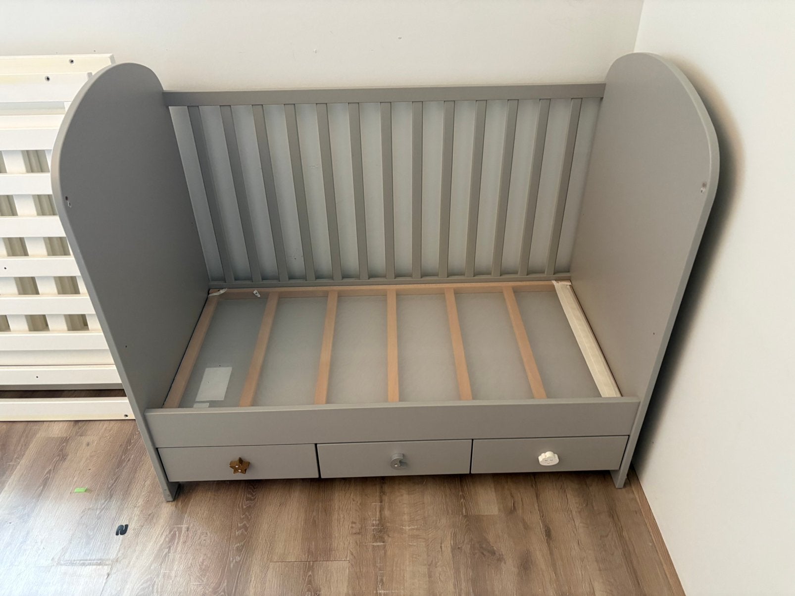 IKEA Ledikant GONATT met lades, Ophalen, Zo goed als nieuw, Minder dan 140 cm, Matras