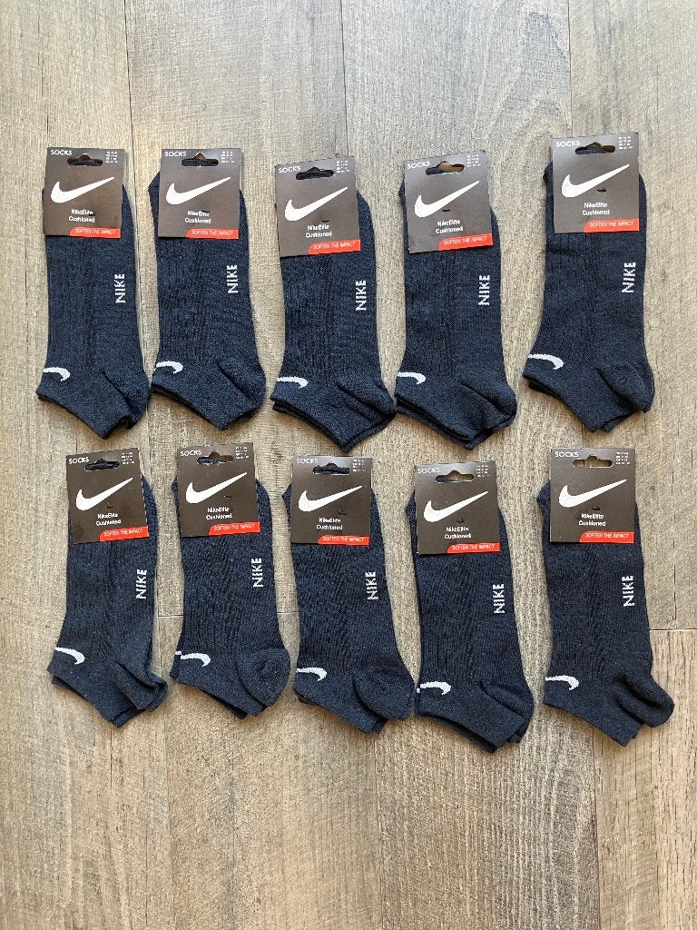 10 paar grijze sneaker sokken (maat 41-46), Ophalen of Verzenden, Nieuw, Maat 43 t/m 46, Overige kleuren