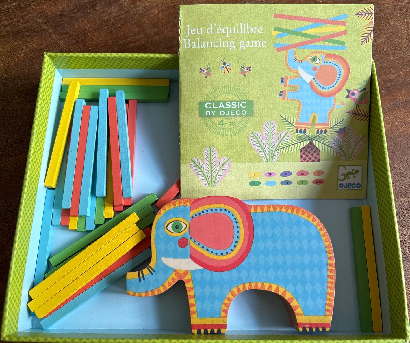Djeco Balansspel Olifant - Educatief Houten Spel, Drie of vier spelers, Ophalen of Verzenden, Gebruikt