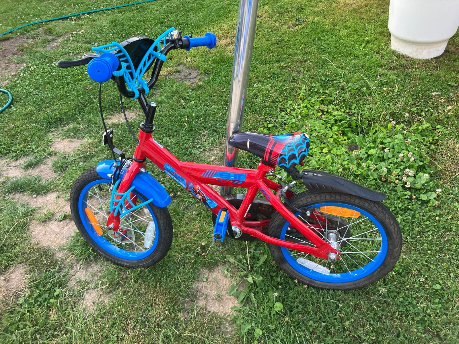 Spiderman Kinderfiets - 16inch, Fietsen en Brommers, Ophalen, Gebruikt, Velgrem, 16 tot 20 inch