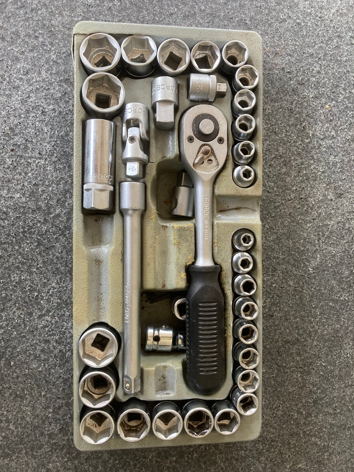 FORCE 3/8 doppenset, Ophalen of Verzenden, Gebruikt