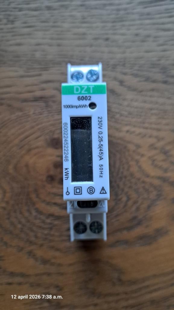 DZT 6002 kWh meter - Energiemeter 230V, Ophalen of Verzenden, Nieuw, Overige typen