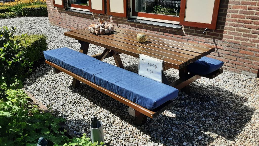 Pick-nick tafel/eettafel, Huis en Inrichting, Ophalen, Gebruikt, 100 tot 150 cm, 200 cm of meer
