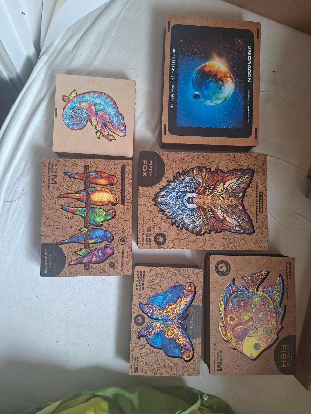 Luxe houten puzzels - Unieke stukjes, zo goed als nieuw, Ophalen of Verzenden, Minder dan 500 stukjes, Zo goed als nieuw, Legpuzzel