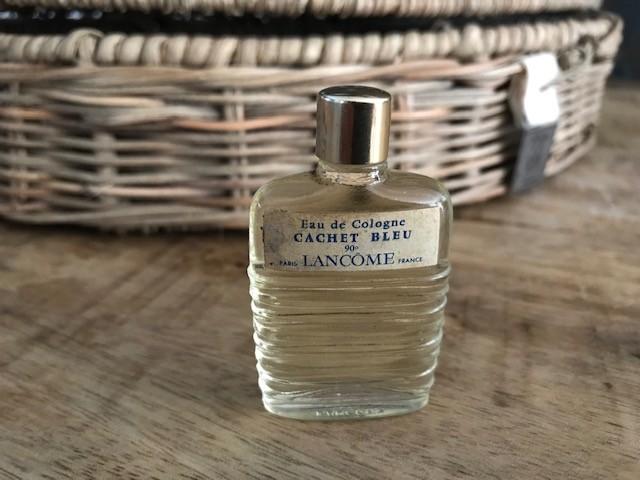 Antiek Miniatuur Parfum Lancôme Cachet Bleu (1935), Ophalen of Verzenden, Zo goed als nieuw, Miniatuur, Gevuld