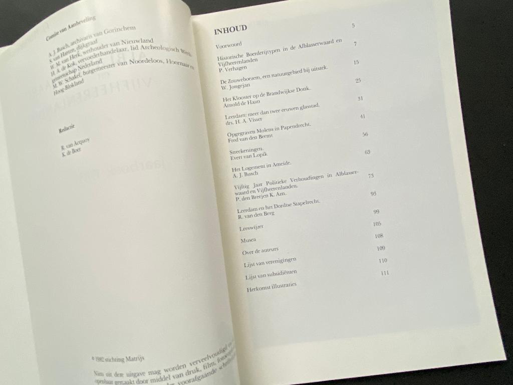 Alblasserwaard en Vijfheerenlanden. Jaarboek 1983, Boeken, Ophalen of Verzenden, 20e eeuw of later, Zo goed als nieuw