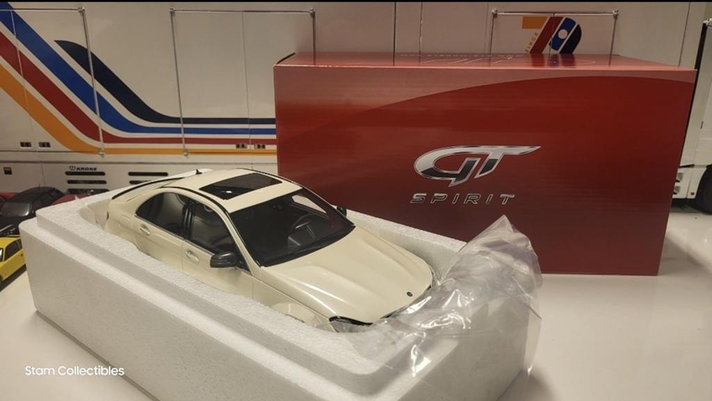 GT Spirit Mercedes-Benz W204 C63 AMG White, Overige merken, Auto, Ophalen of Verzenden, Zo goed als nieuw