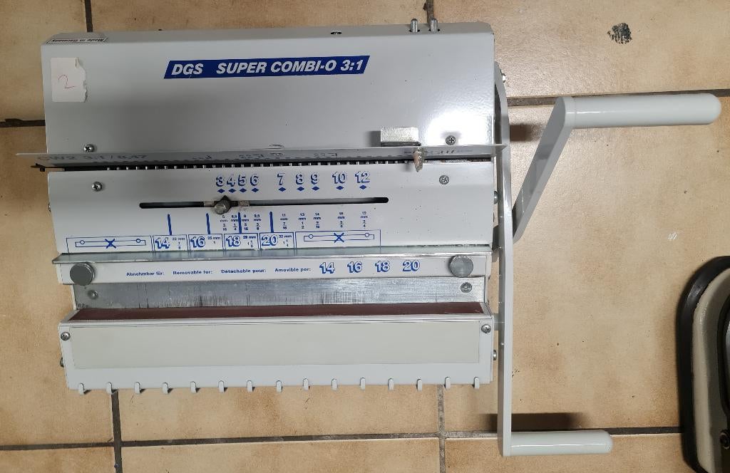 Bomco + Super-O-Combi CW2 3:1 Wire-o pons en bindmachine, Diversen, Ophalen, Zo goed als nieuw