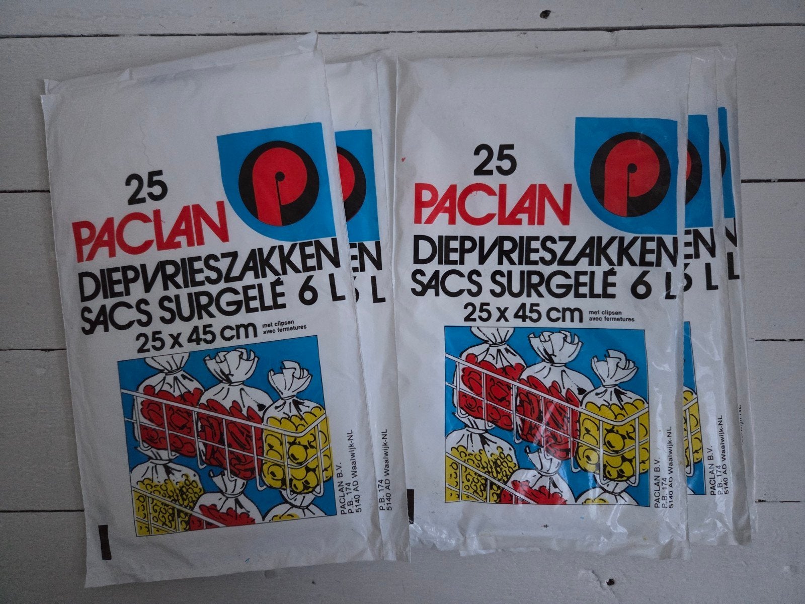 8 x 25 Paclan diepvrieszakken 6L, Ophalen of Verzenden, Nieuw