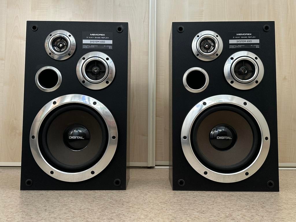 Memorex 3-weg luidspreker box 60W set, Audio, Tv en Foto, Overige merken, Ophalen of Verzenden, Zo goed als nieuw, 120 watt of meer