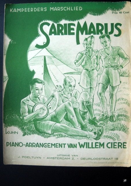 Sarie Marijs  - Kampeerders Marschlied, Ophalen of Verzenden, Gebruikt, Overige soorten, Populair