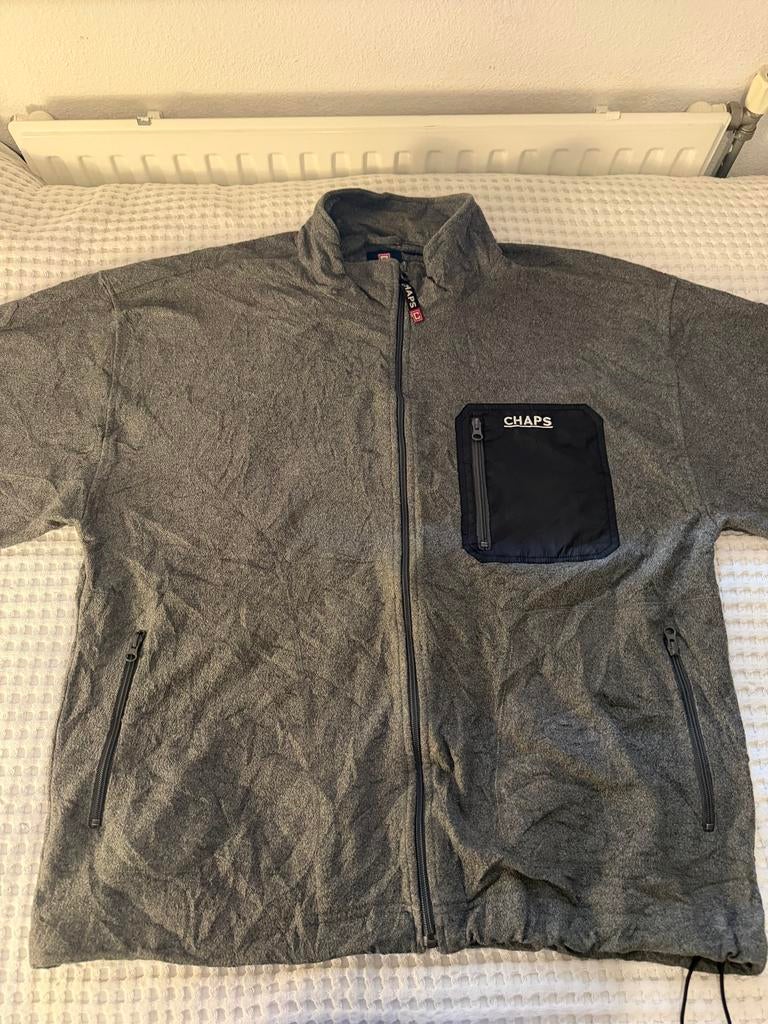 Vintage Chaps Fleece Vest XXL Grijs - Zo goed als nieuw, Ophalen of Verzenden, Zo goed als nieuw, Overige maten, Grijs