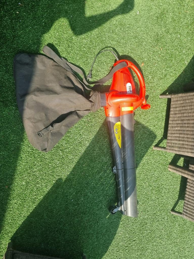 Top Garden bladblazer met opvangzak, Ophalen of Verzenden, Gebruikt, Elektrisch, Met opvangzak