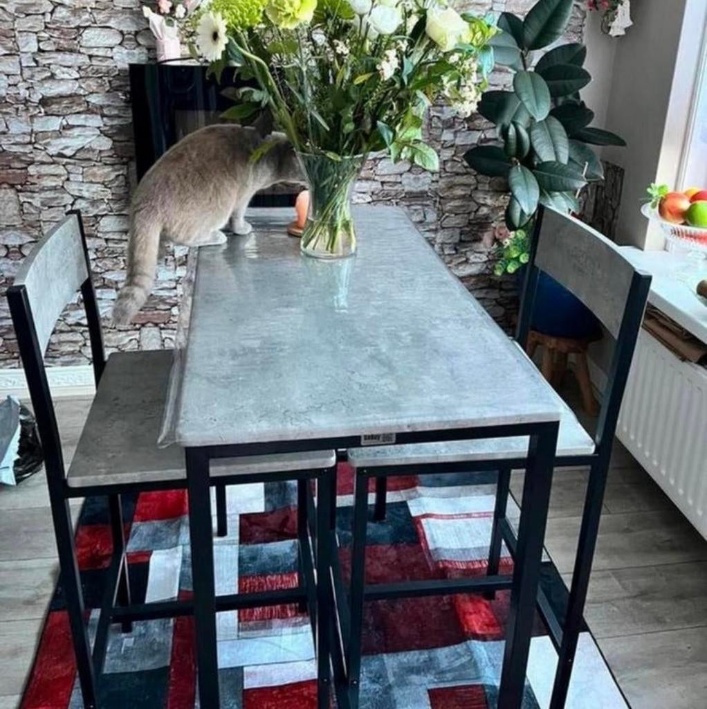 Sobuy Bartafel met 2 Krukken - Modern Design, Twee personen