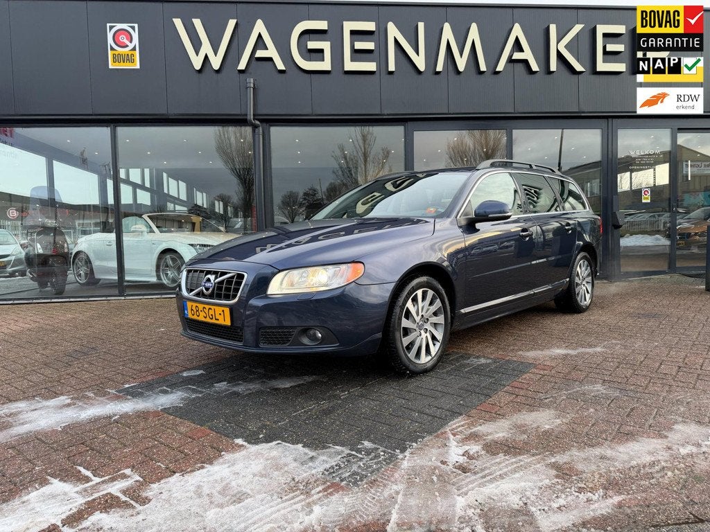 Volvo V70 1.6 T4 Limited Edition AUT|NAVI|Leder|HAAK|Goed OH, Gebruikt, Zwart, 4 cilinders, Blauw