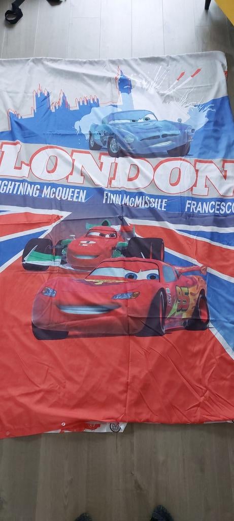Cars Dekbedovertrek London - Bliksem McQueen, Gebruikt, Blauw, Dekbedovertrek, Ophalen of Verzenden