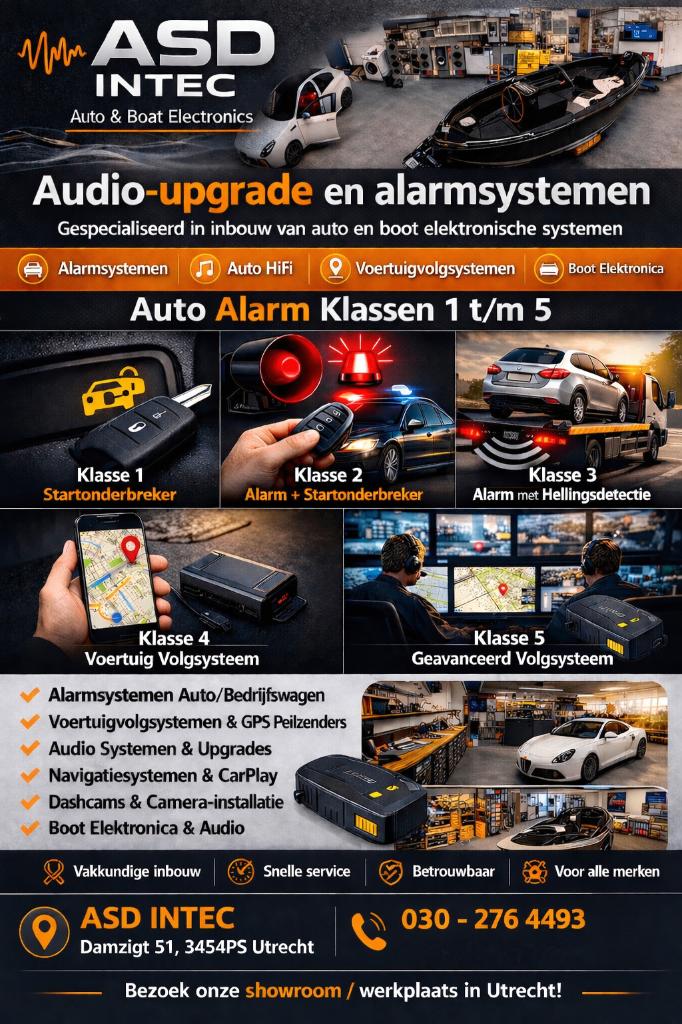 🚗 Klasse 3, 4 & 5 Alarm Inbouwen | SCM Auto Alarm + TV01, Auto diversen, Ophalen, Nieuw