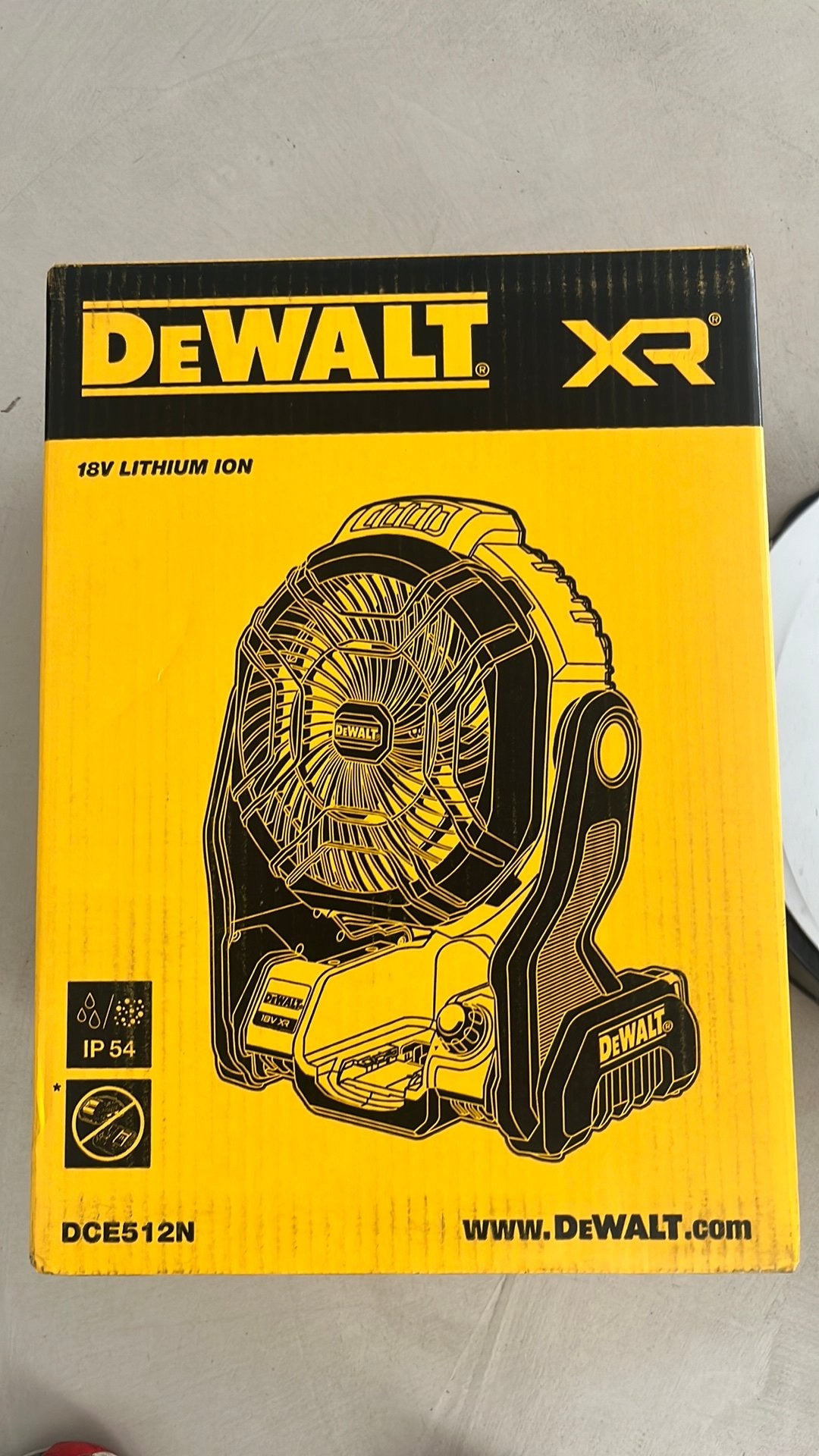 Dewalt DCE512N 18v ventilator nieuw, Doe-het-zelf en Verbouw, Ophalen of Verzenden, Zo goed als nieuw, Ventilator