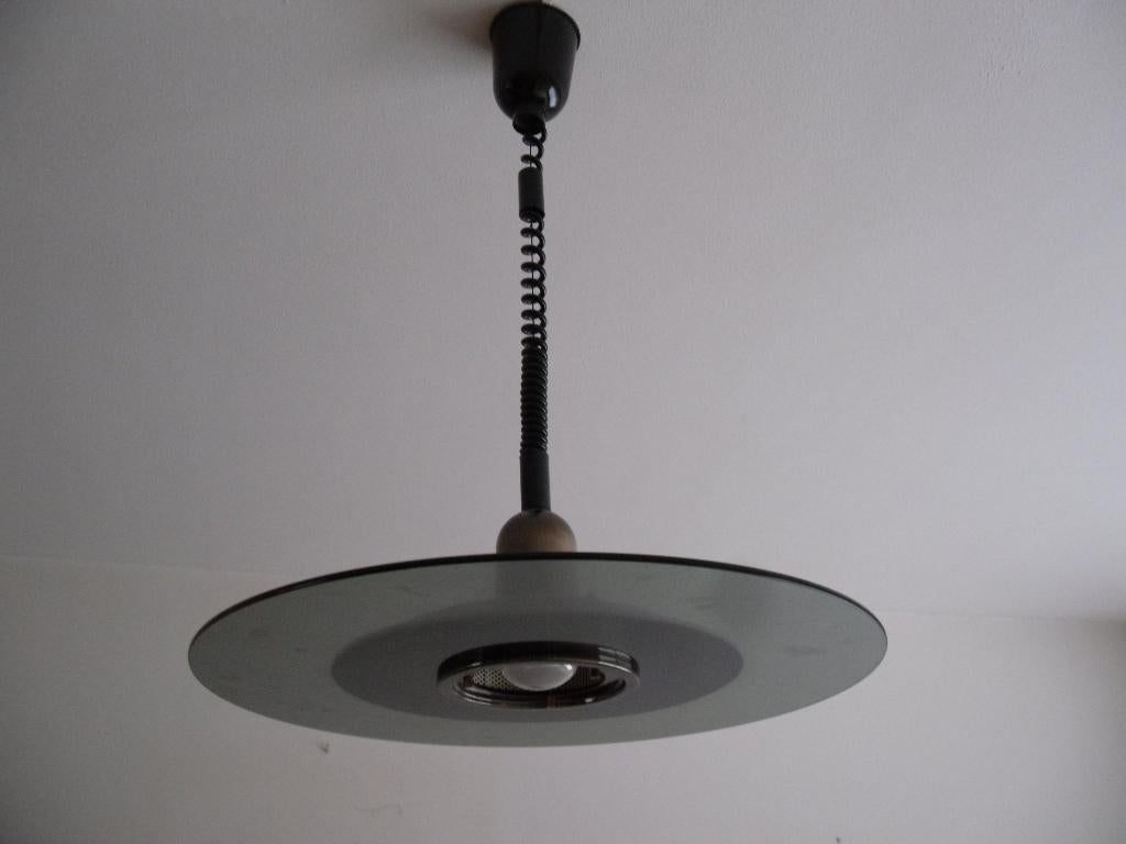 Glazen design plafond lamp, Modern design, 50 tot 75 cm, Nieuw, Ophalen of Verzenden