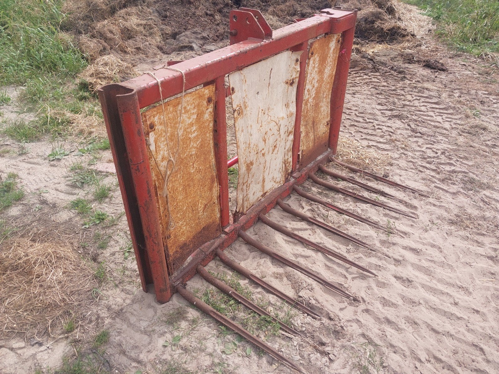 Gebruikte mestvork/balenvork voor tractor, Ophalen, Gebruikt