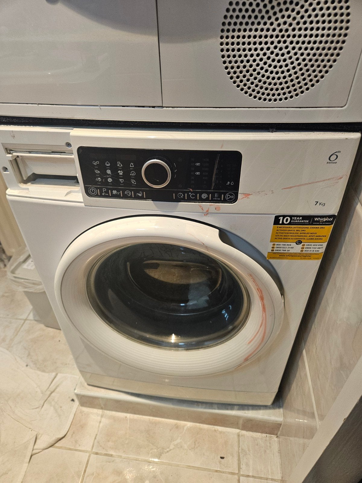 Bosch Serie 4 condensdroger en Whirlpool wasmachine, Witgoed en Apparatuur, Ophalen, 6 tot 8 kg, Gebruikt, Voorlader